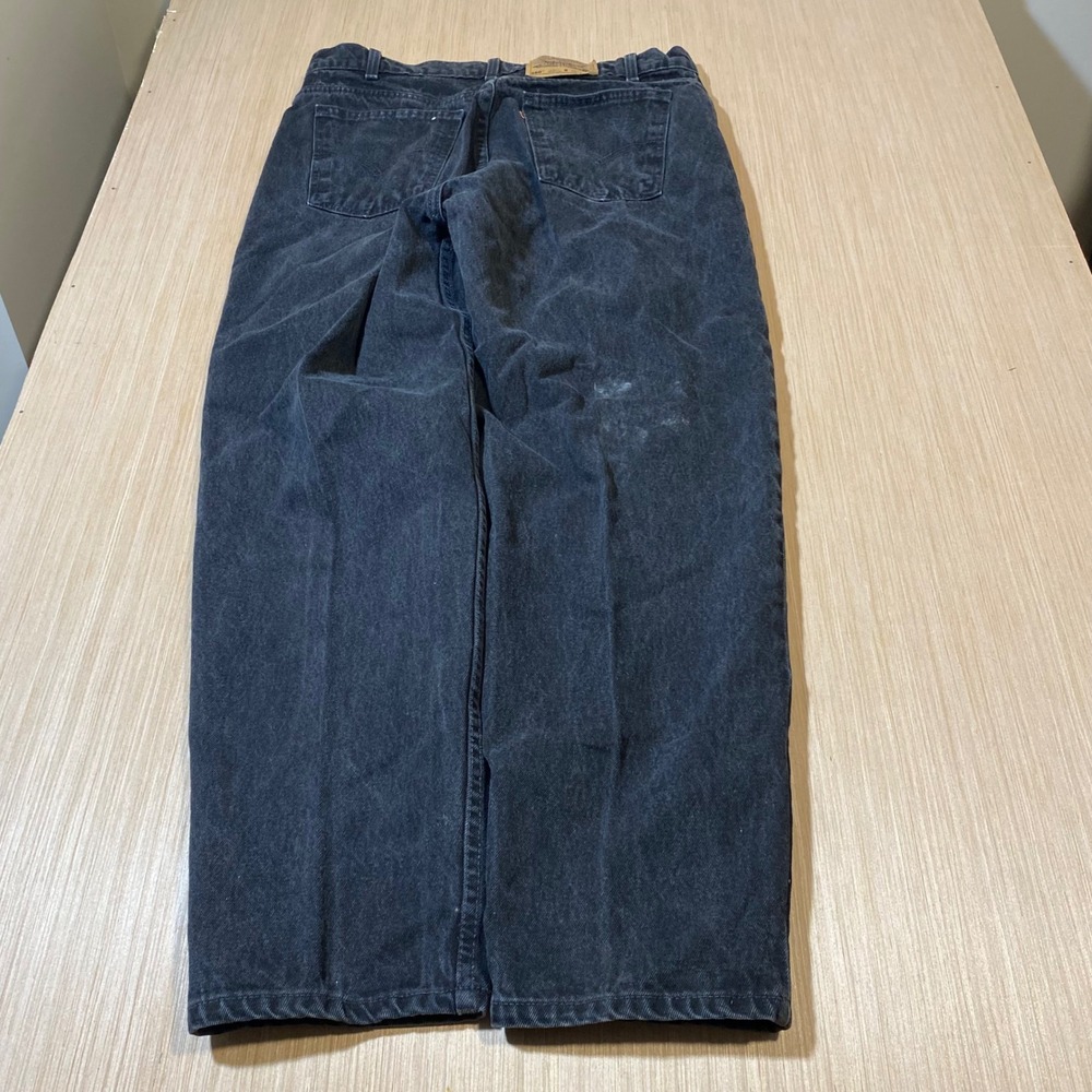 Vintage Levis 560 Orange Tab Black Loose Fit Tapered Leg Jeans 36x30 Made in USA - Picture 6 of 9